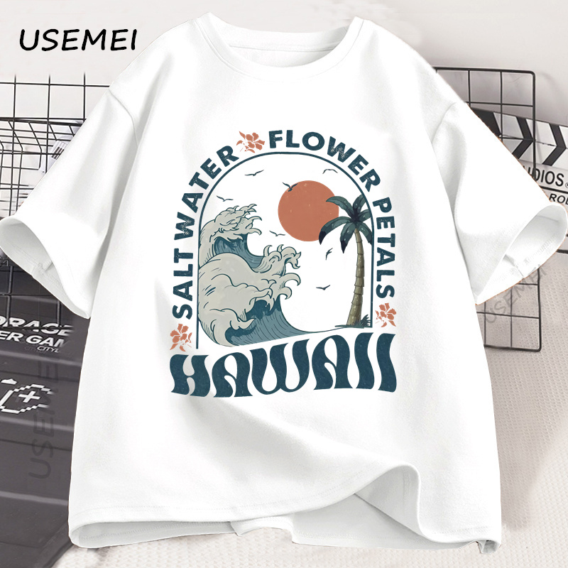 Summer Vibes Clothing Men - Hawaii Beach T-Shirt Ocean Beach T
