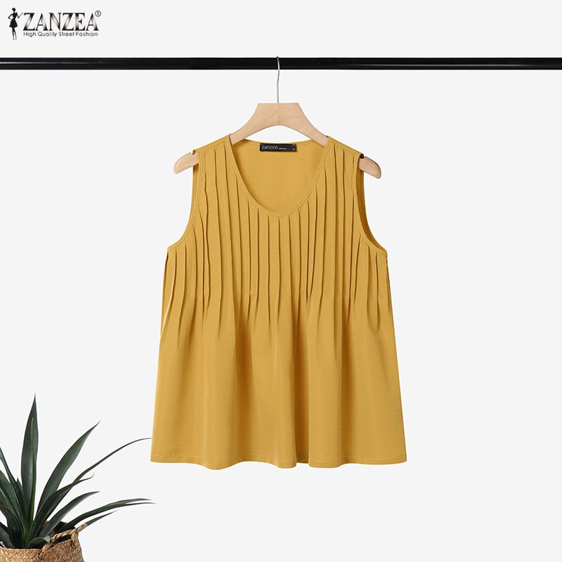 Summer Clothing Plus Size Women - ZANZEA Plus Size 5XL Woman Pintuck