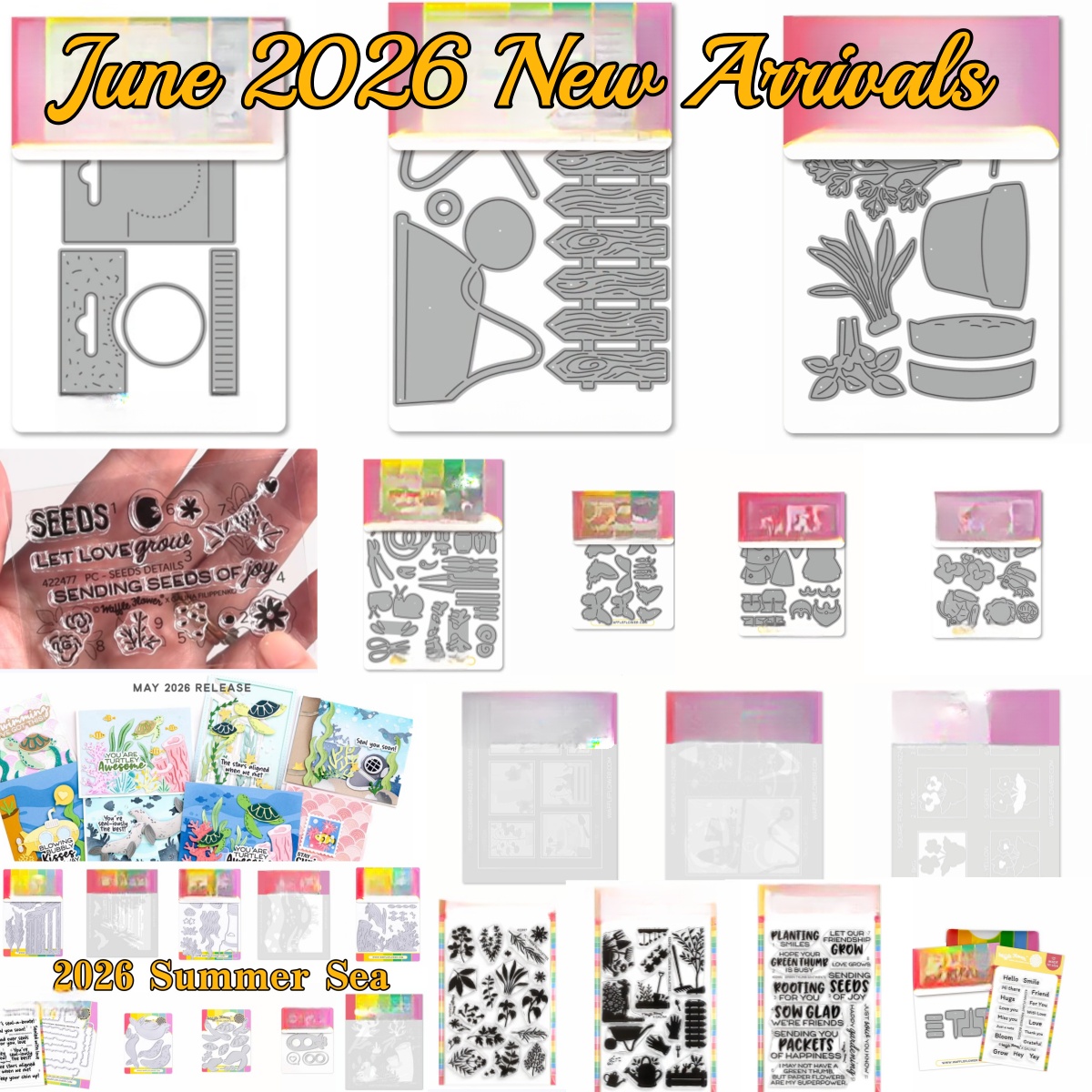 Summer Clothing Release - Green Thumb release Clear Stamps and