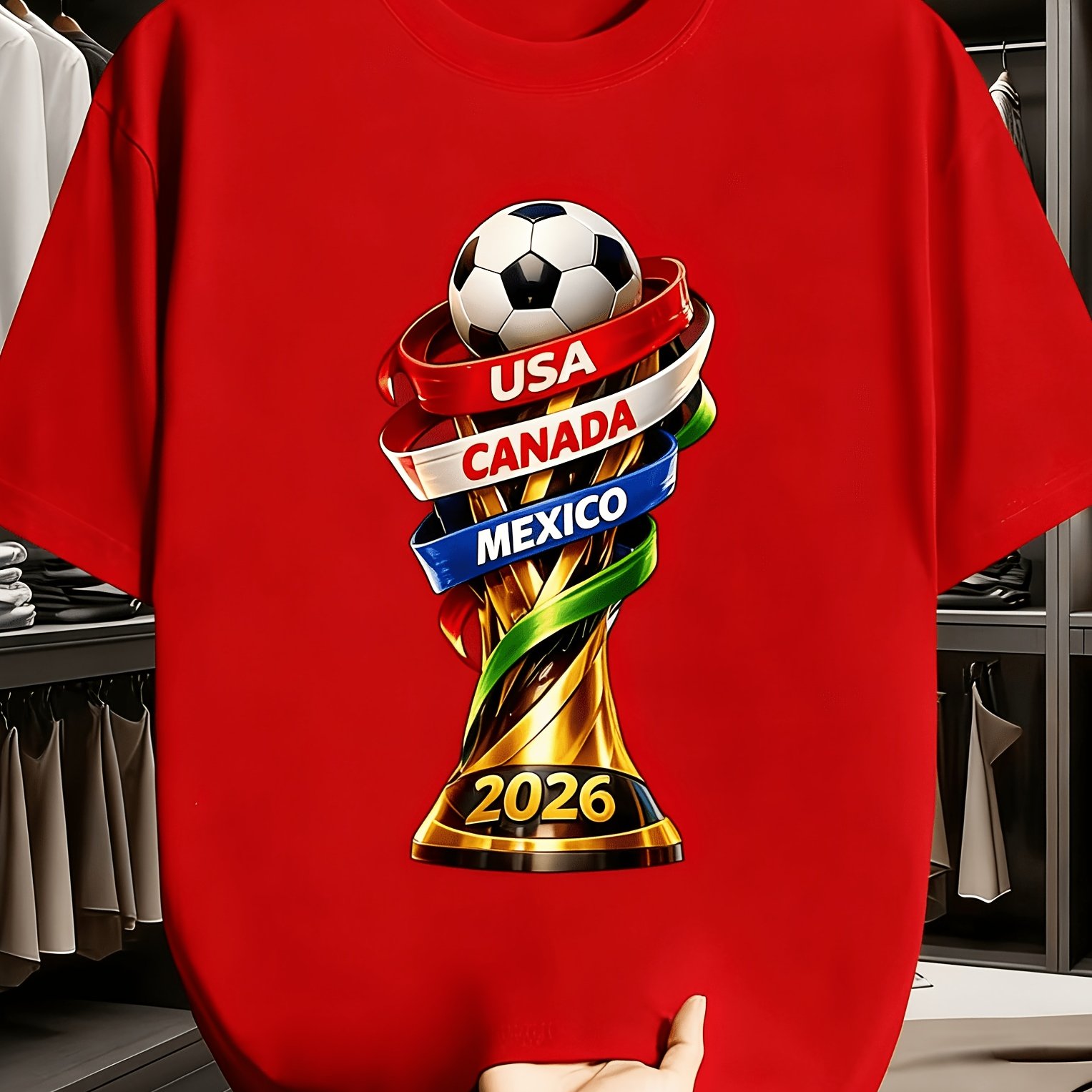 Summer Clothing Essentials Men - 2026 USA Canada Cup Fun Print