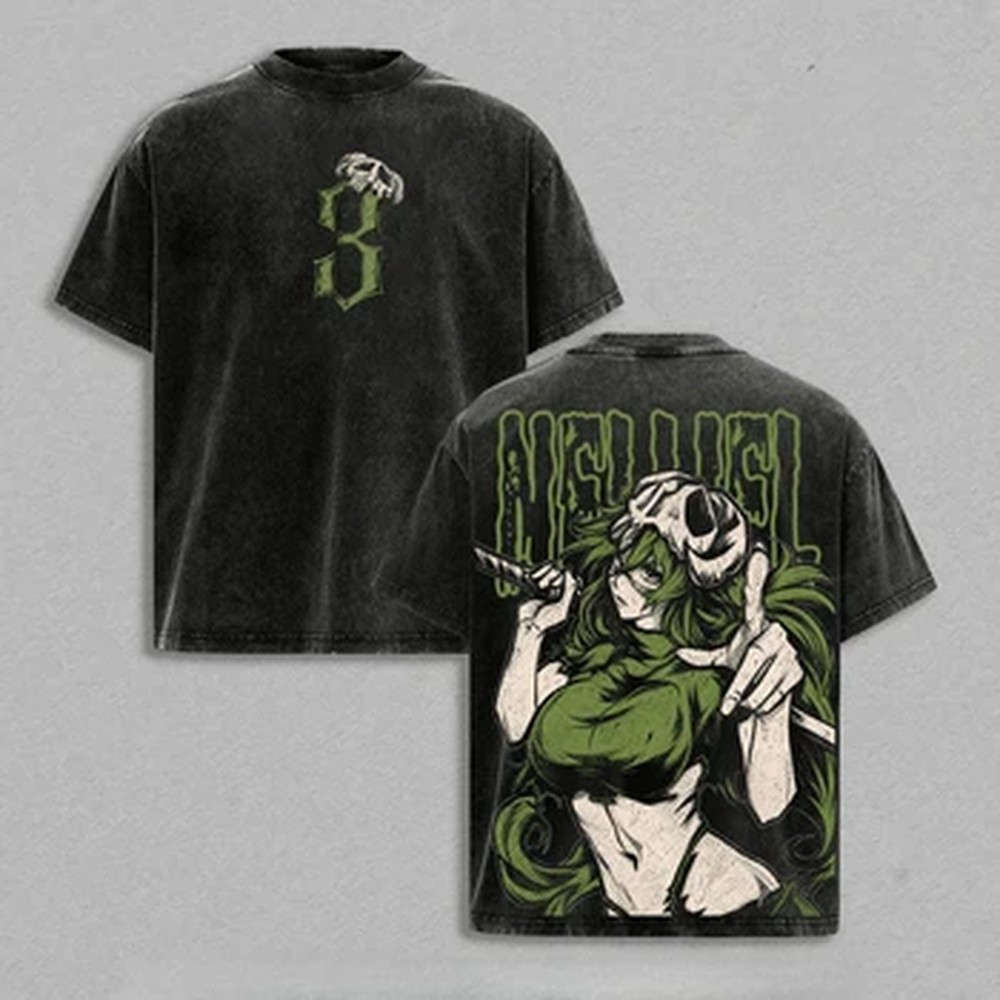Vintage Summer Clothing Men - Anime BLEACH Printed T Shirt Nelliel