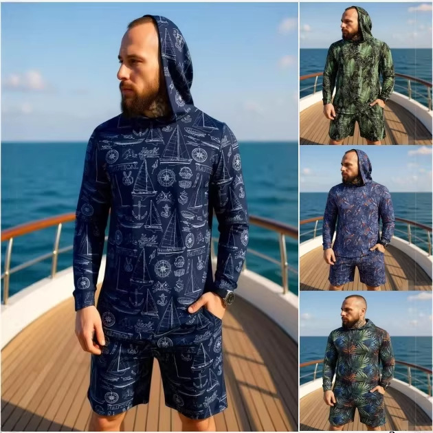 Summer Clothing Sets Men - 2026 New Camouflage Print Unisex Hooded