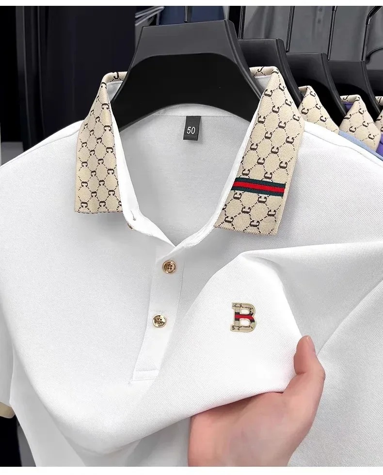 Summer Clothing Men Linen - High end brand men's short sleeve