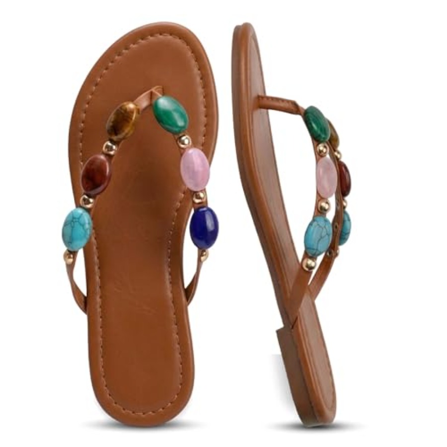Flip Flop Jeweled - Women Jeweled Sandals Thong Sandals Beaded