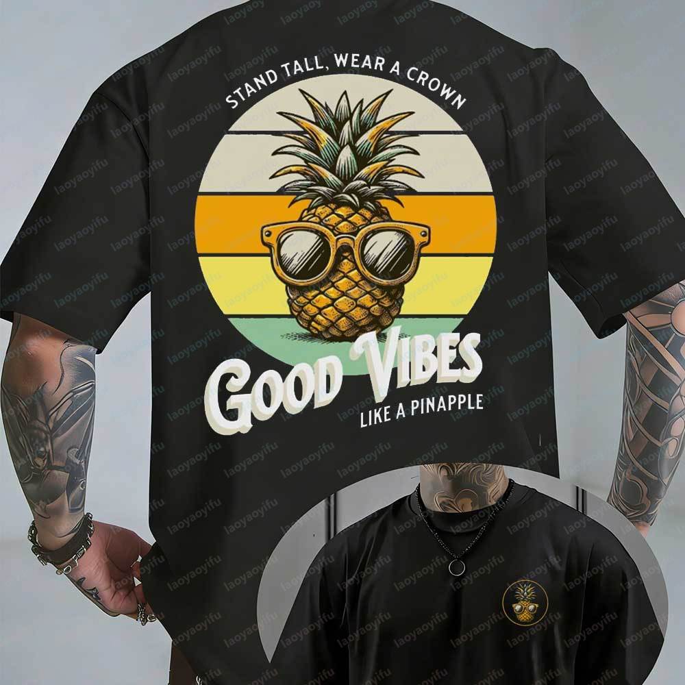 Summer Vibes Clothing Men - Men's Retro Summer Graphic T-ShirtGood Vibes