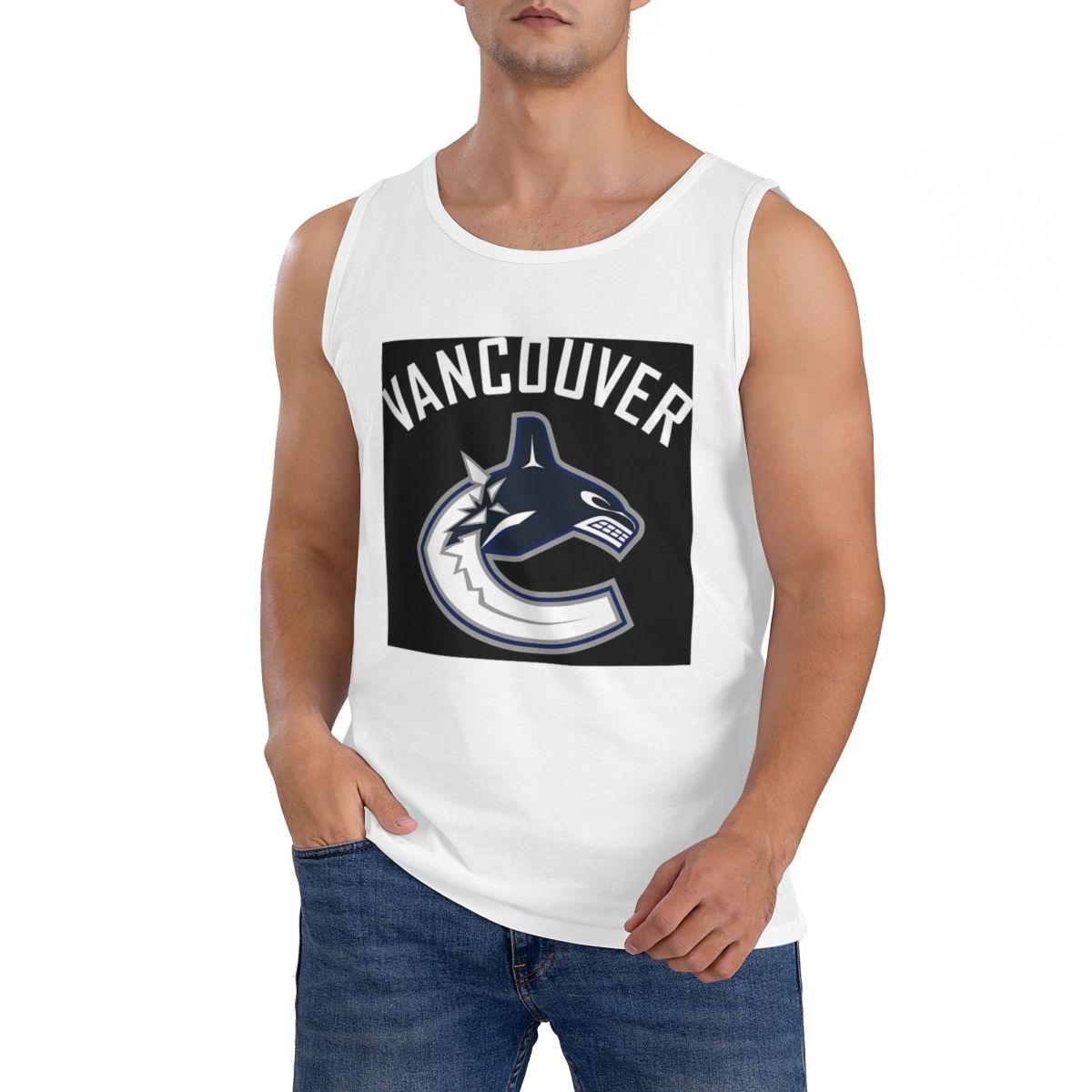Summer Clothing Essentials Men - 100% Cotton Vancouver Hockey Canucks Essential