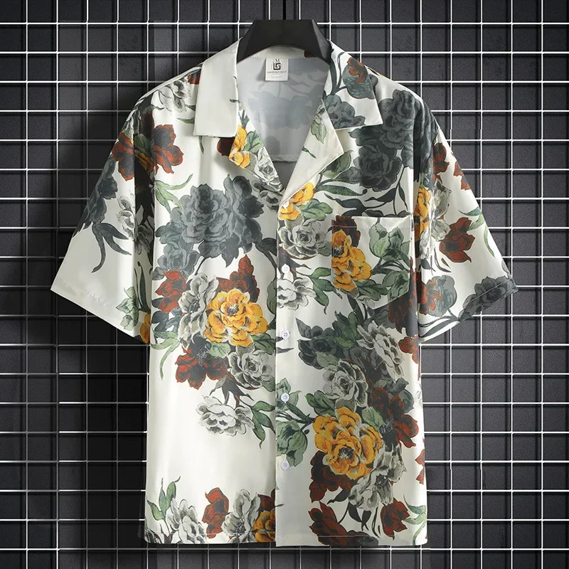 Summer Clothing Essentials Men - Printed Shirt Men's Short Sleeved Shirt
