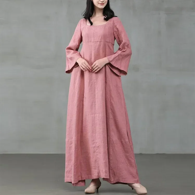 Summer Victorian Clothing - Medieval Dress Woman Costume Palace Cotton
