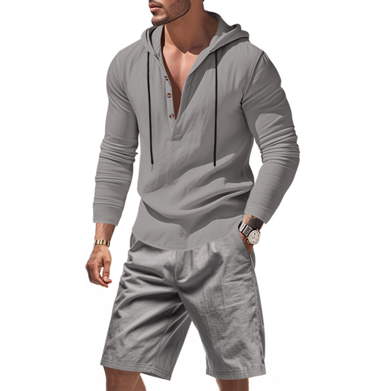 Men's Linen 2 Piece Outfit Hoo - Linen Shorts Men recension och pris
