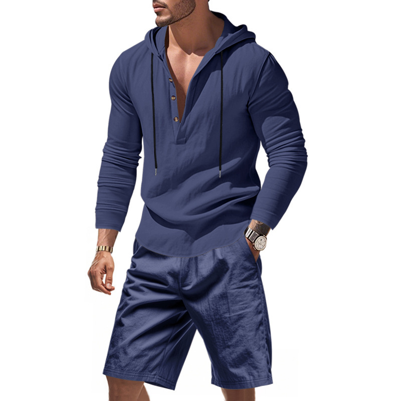 Men's Linen 2 Piece Outfit Hoo - Linen Shorts Men recension och pris