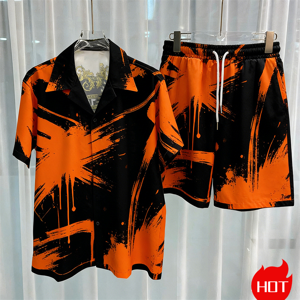 Digital printed men's set fash - Summer Clothing Sets Men recension och pris