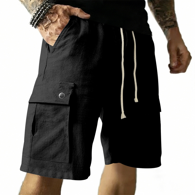 European and American Multi-Po - Linen Shorts Men recension och pris