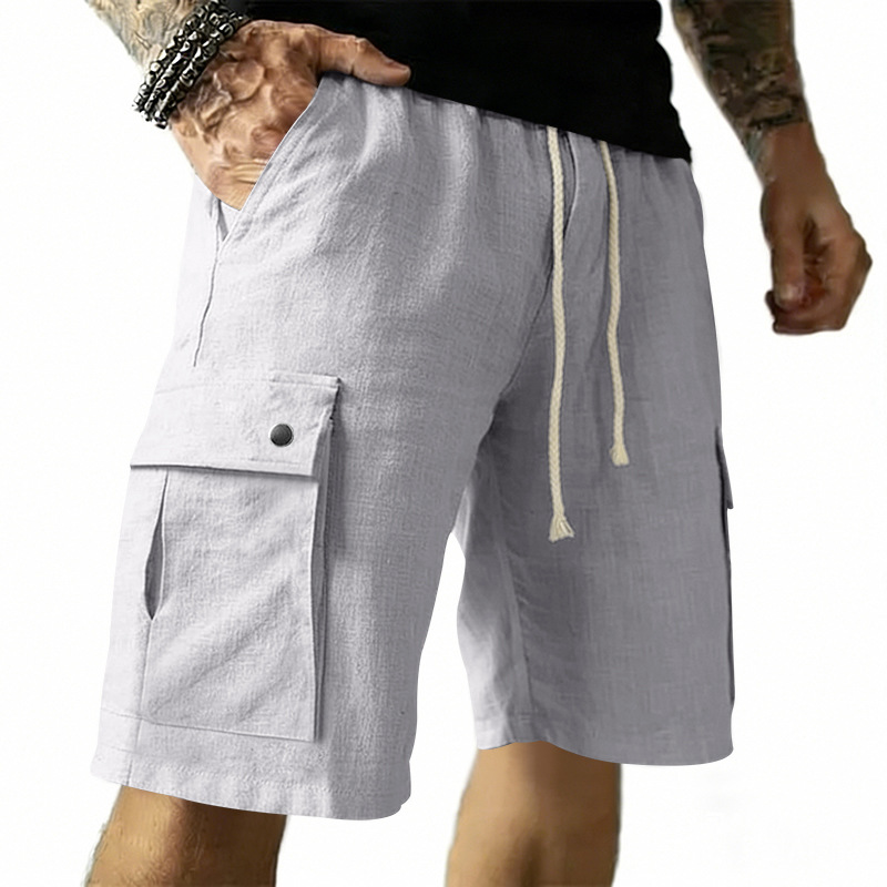 European and American Multi-Po - Linen Shorts Men recension och pris