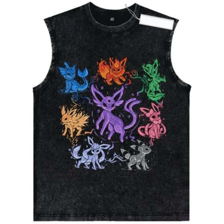 Vintage Washed Pokemon Charact - Vintage Summer Clothing Men recension och pris