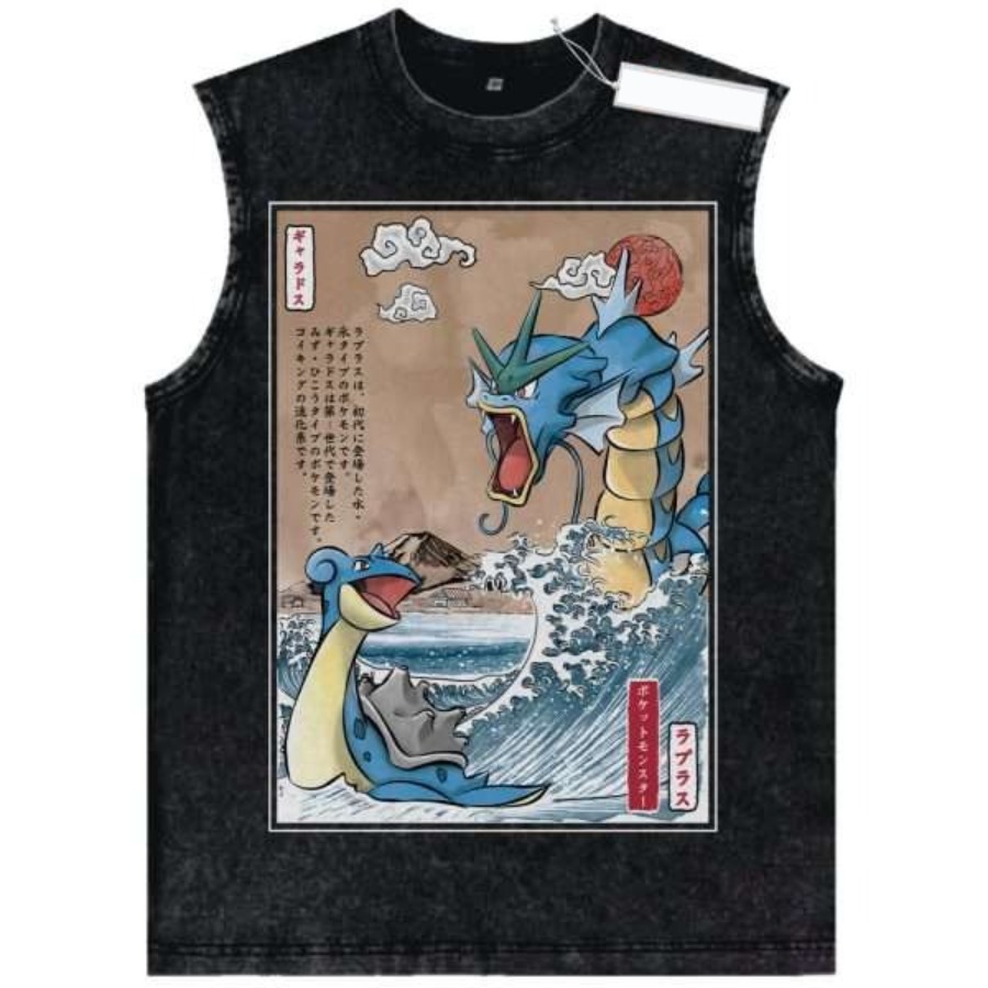 Vintage Washed Pokemon Charact - Vintage Summer Clothing Men recension och pris