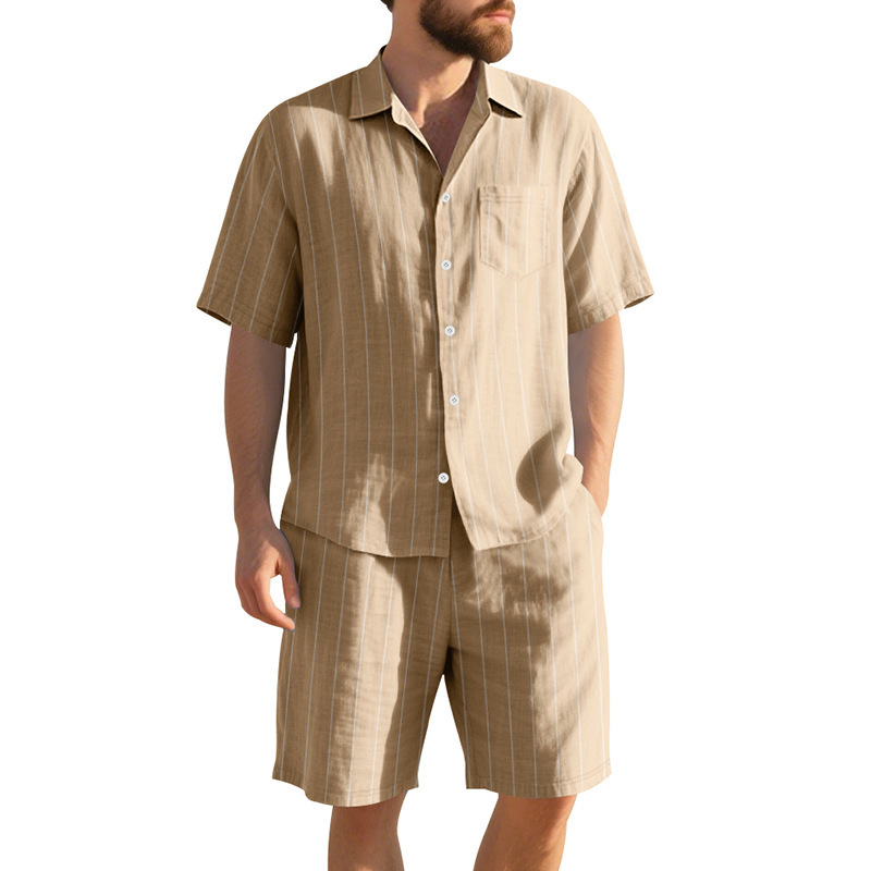 Summer Linen Suit Men's Stripe - Linen Shorts Men recension och pris