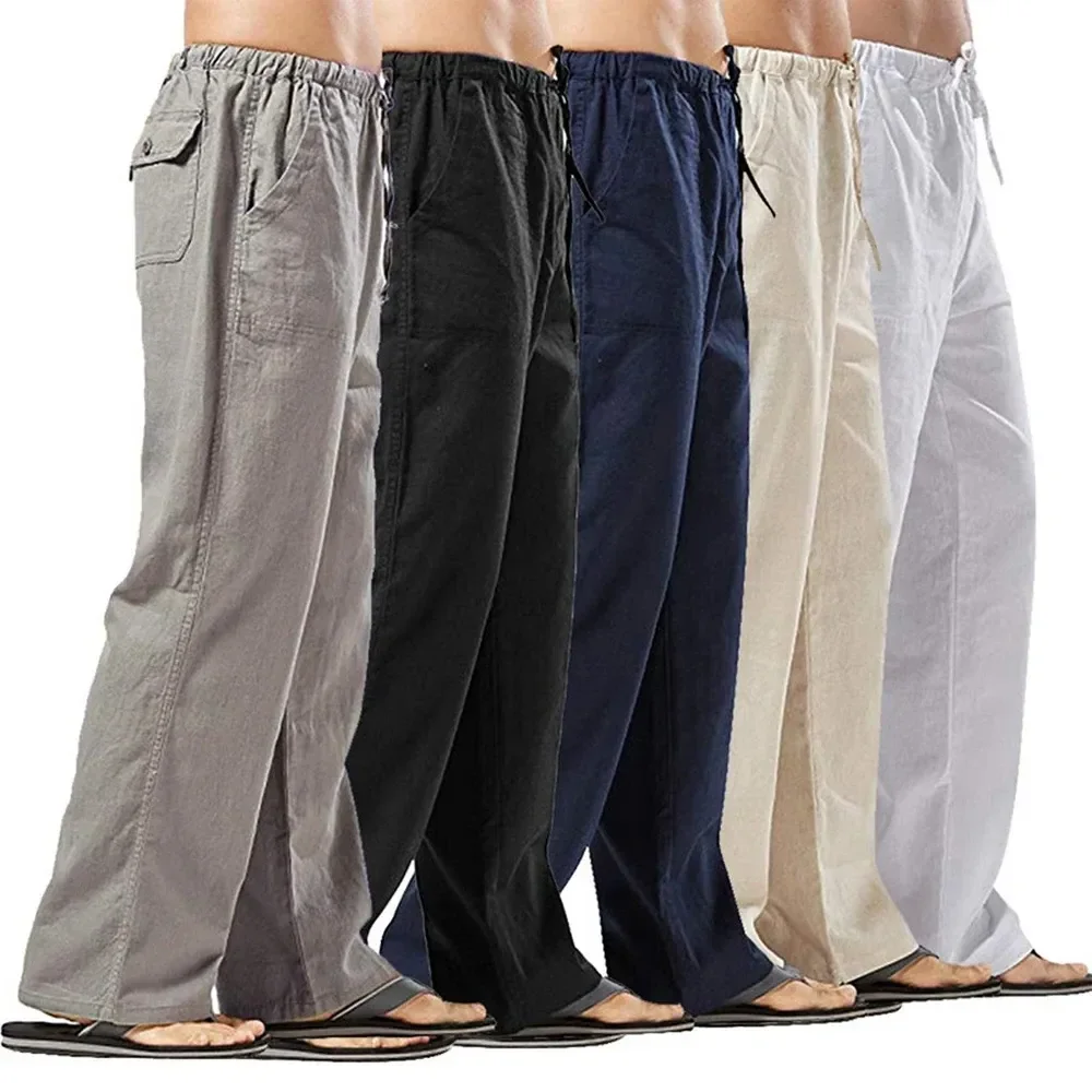 Men's Casual Pants Cotton Line - Summer Clothing Men Linen recension och pris