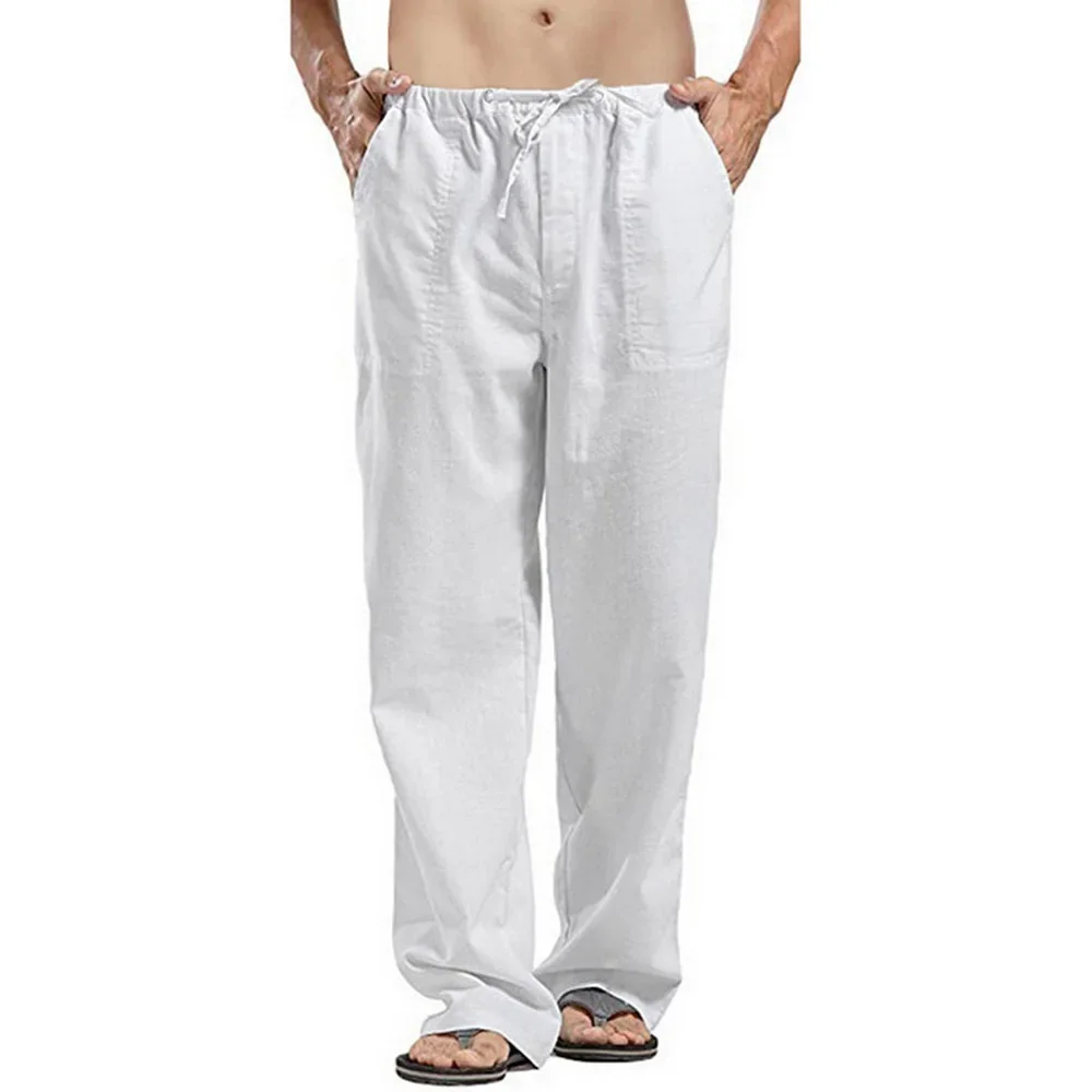 Men's Casual Pants Cotton Line - Summer Clothing Men Linen recension och pris