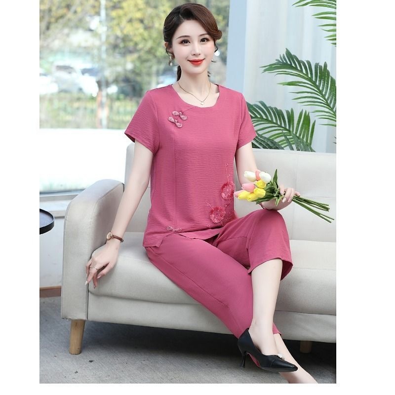 Summer Cotton Linen Short Slee - Summer Clothing Over 60 recension och pris