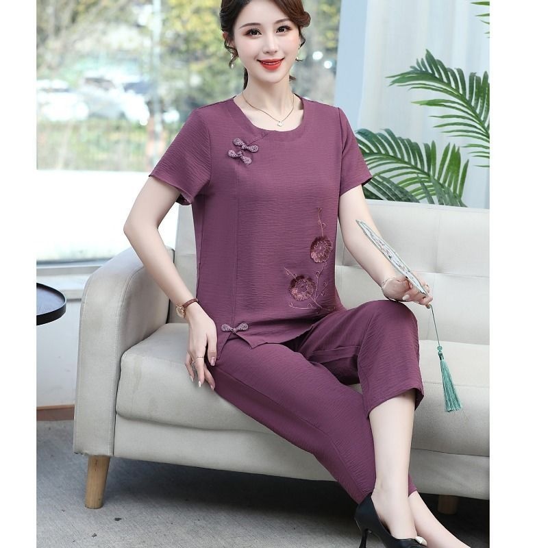 Summer Cotton Linen Short Slee - Summer Clothing Over 60 recension och pris