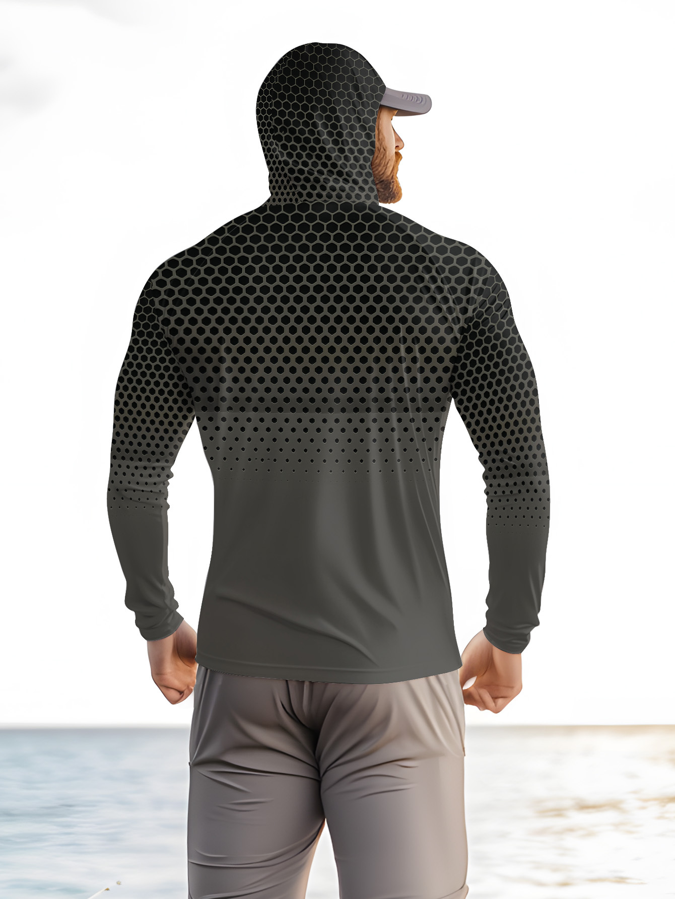 Men Hood Fishing Shirt long sl - Summer Clothing Men recension och pris