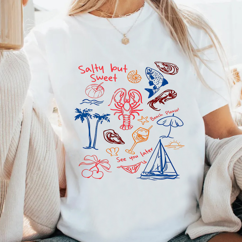 Salty But Sweet T Shirt Men Wo - Summer Vibes Clothing Men recension och pris