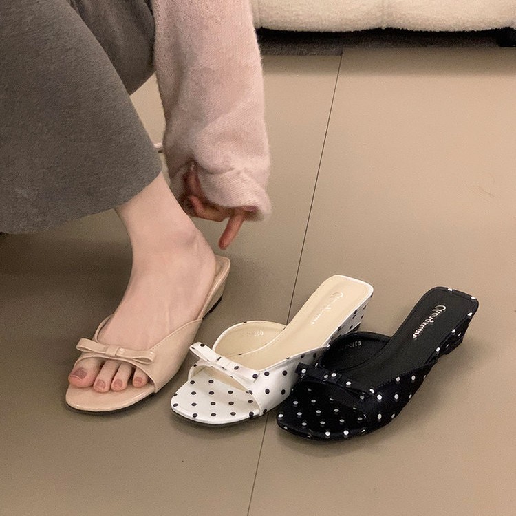 2026 New Polka Dot Wedges Heel - Summer Light Clothing recension och pris