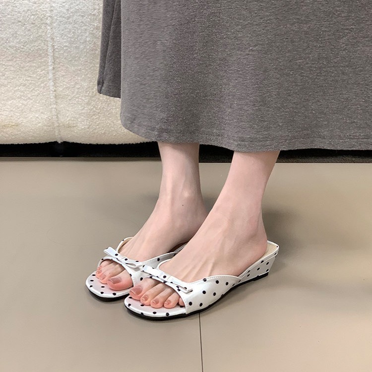 2026 New Polka Dot Wedges Heel - Summer Light Clothing recension och pris