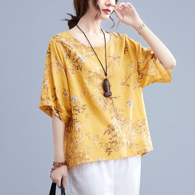 Summer New Cotton Linen Slim F - Summer Clothing Over 60 recension och pris