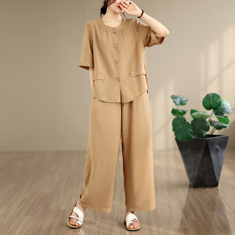 New Summer Cotton Linen Loose  - Summer Clothing Over 60 recension och pris