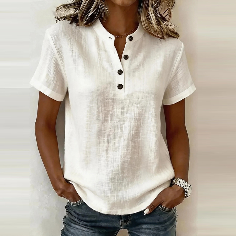 Summer Short Sleeve Basic Blou - Summer Clothing Men Linen recension och pris