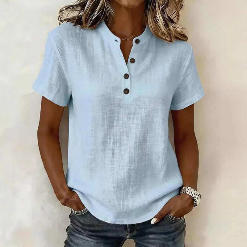 Summer Short Sleeve Basic Blou - Summer Clothing Men Linen recension och pris