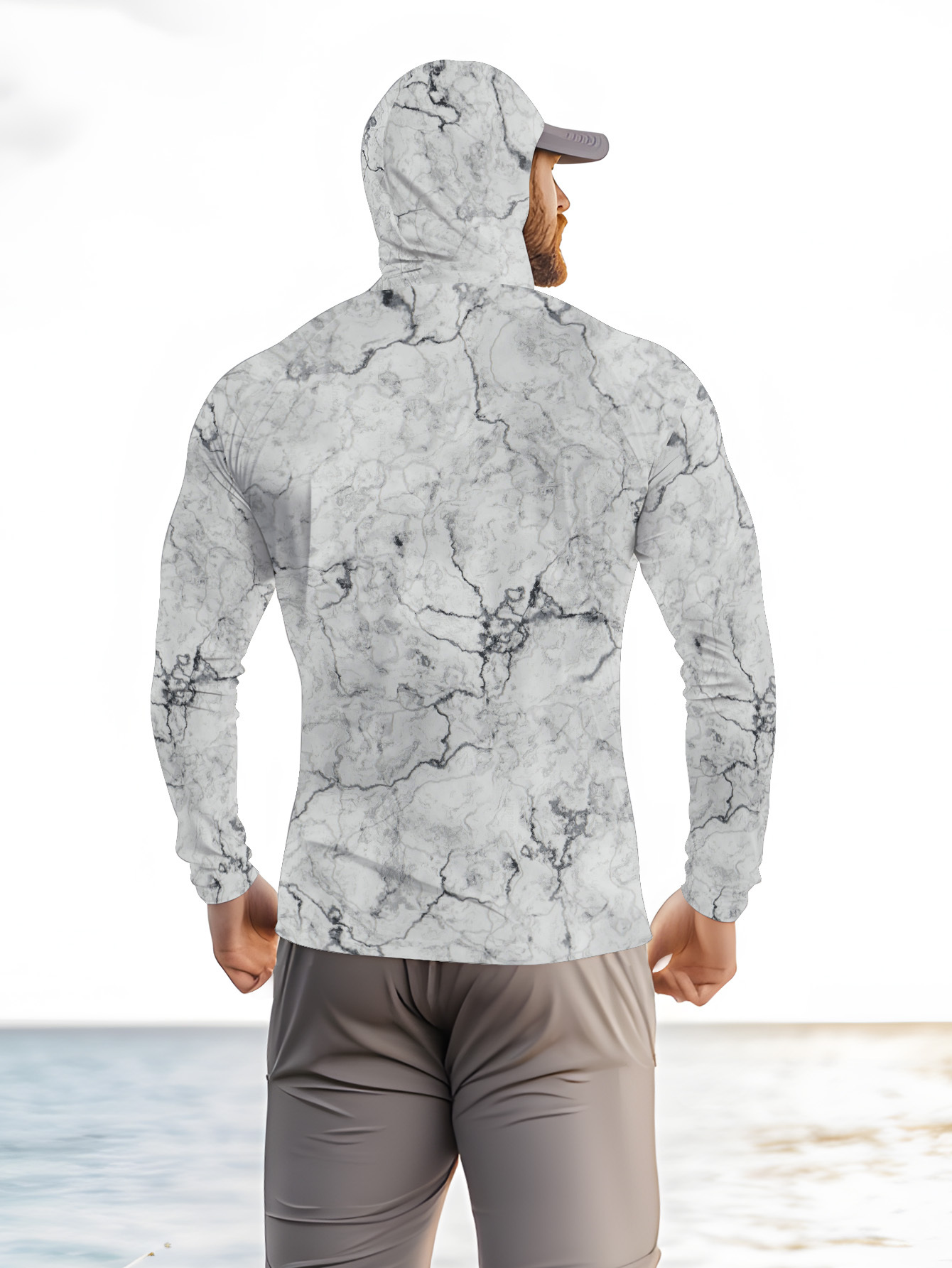 Men Hood Fishing Shirt long sl - Summer Clothing Men recension och pris