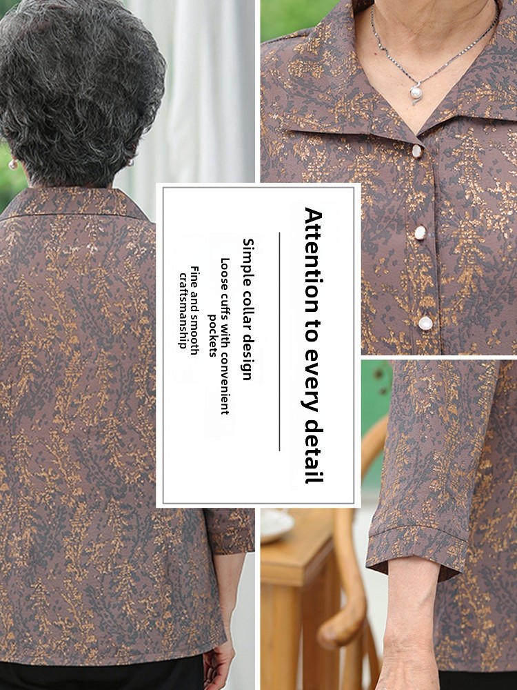 Elegant Grandmother Style Shir - Summer Clothing Over 60 recension och pris
