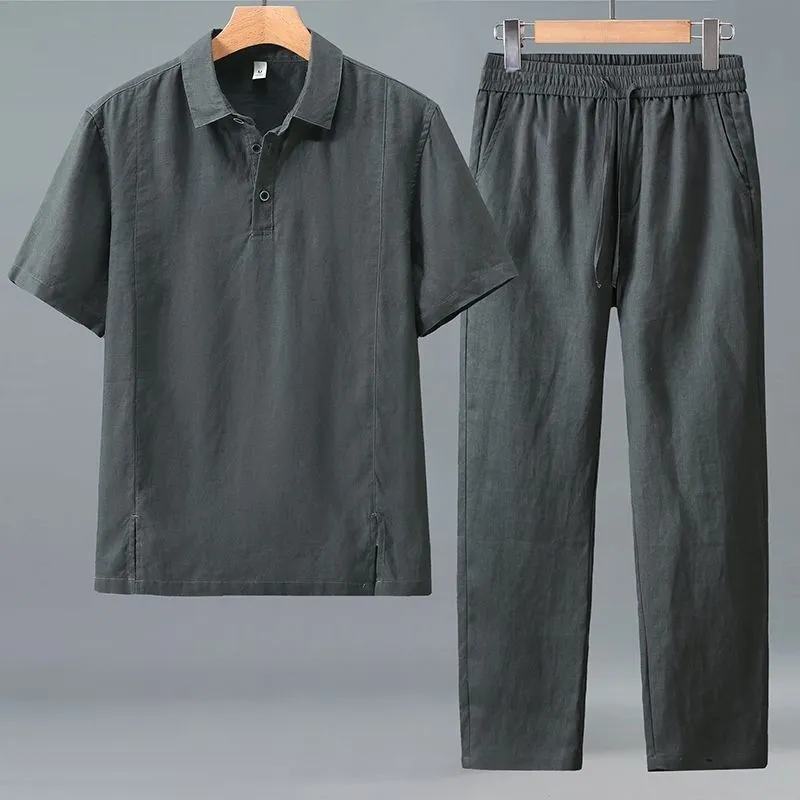Men Plus Size Summer Linen Two - Linen Shorts Men recension och pris