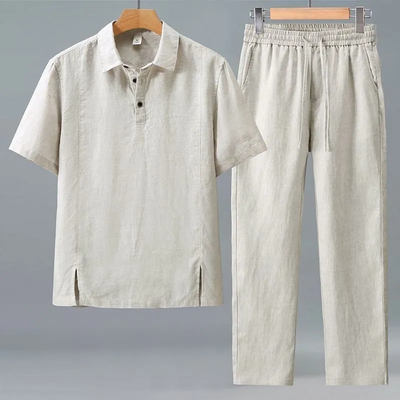 Men Plus Size Summer Linen Two - Linen Shorts Men recension och pris