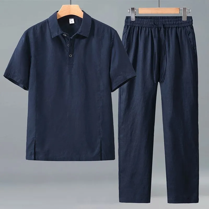 Men Plus Size Summer Linen Two - Linen Shorts Men recension och pris