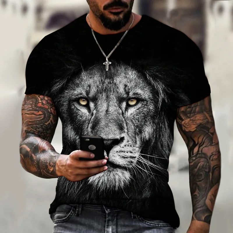 New High Quailty Animal Lion M - Summer Clothing Essentials Men recension och pris