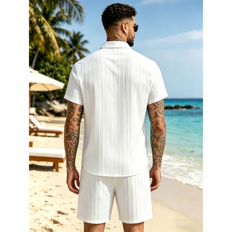 2Men's Summer Casual Suit Set， - Summer Clothing Sets Men recension och pris