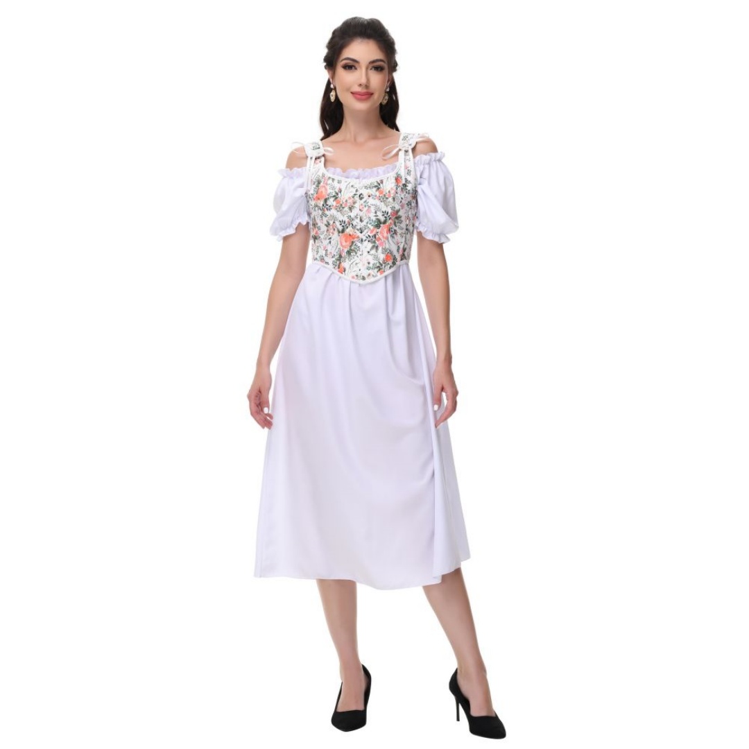 Summer White Cotton Solid Slas - Summer Victorian Clothing recension och pris