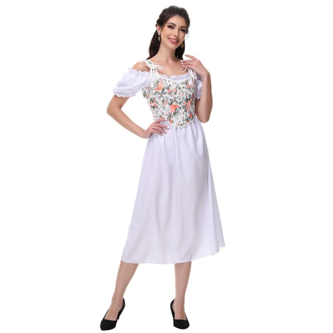 Summer White Cotton Solid Slas - Summer Victorian Clothing recension och pris