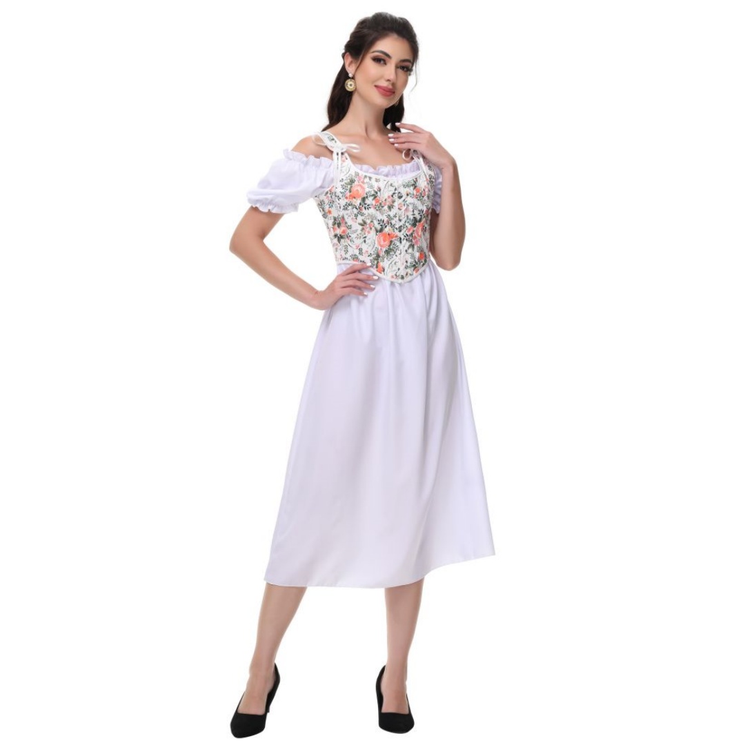Summer White Cotton Solid Slas - Summer Victorian Clothing recension och pris