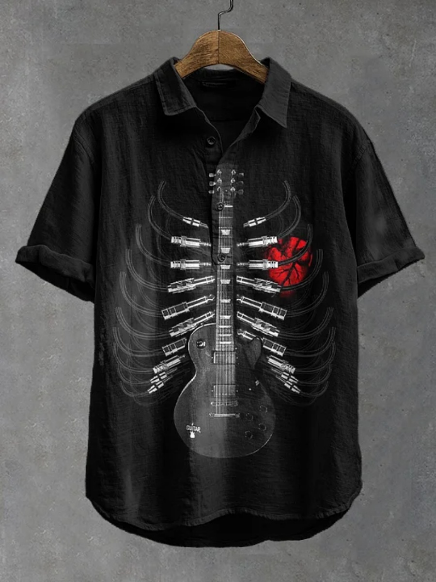 Men's polo shirt octopus print - Summer Clothing Men Linen recension och pris