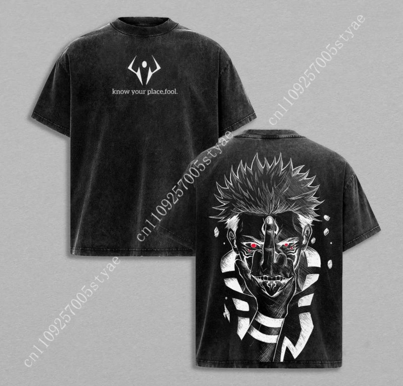 Anime  Ryomen Sukuna Graphic T - Vintage Summer Clothing Men recension och pris