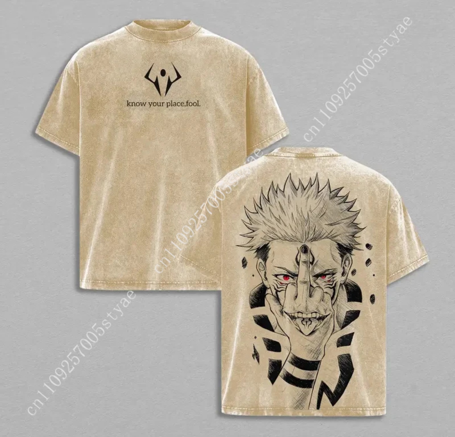 Anime  Ryomen Sukuna Graphic T - Vintage Summer Clothing Men recension och pris