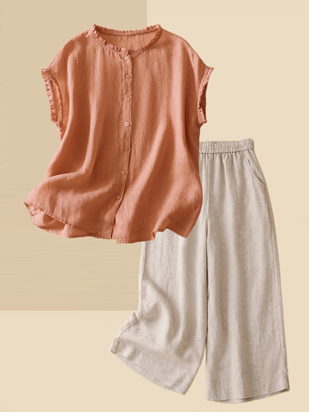 Women's Thin Cotton Linen Shir - Summer Clothing Over 60 recension och pris