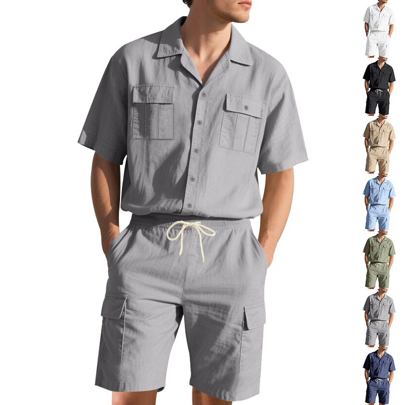 Men's Summer Linen Solid Color - Linen Shorts Men recension och pris