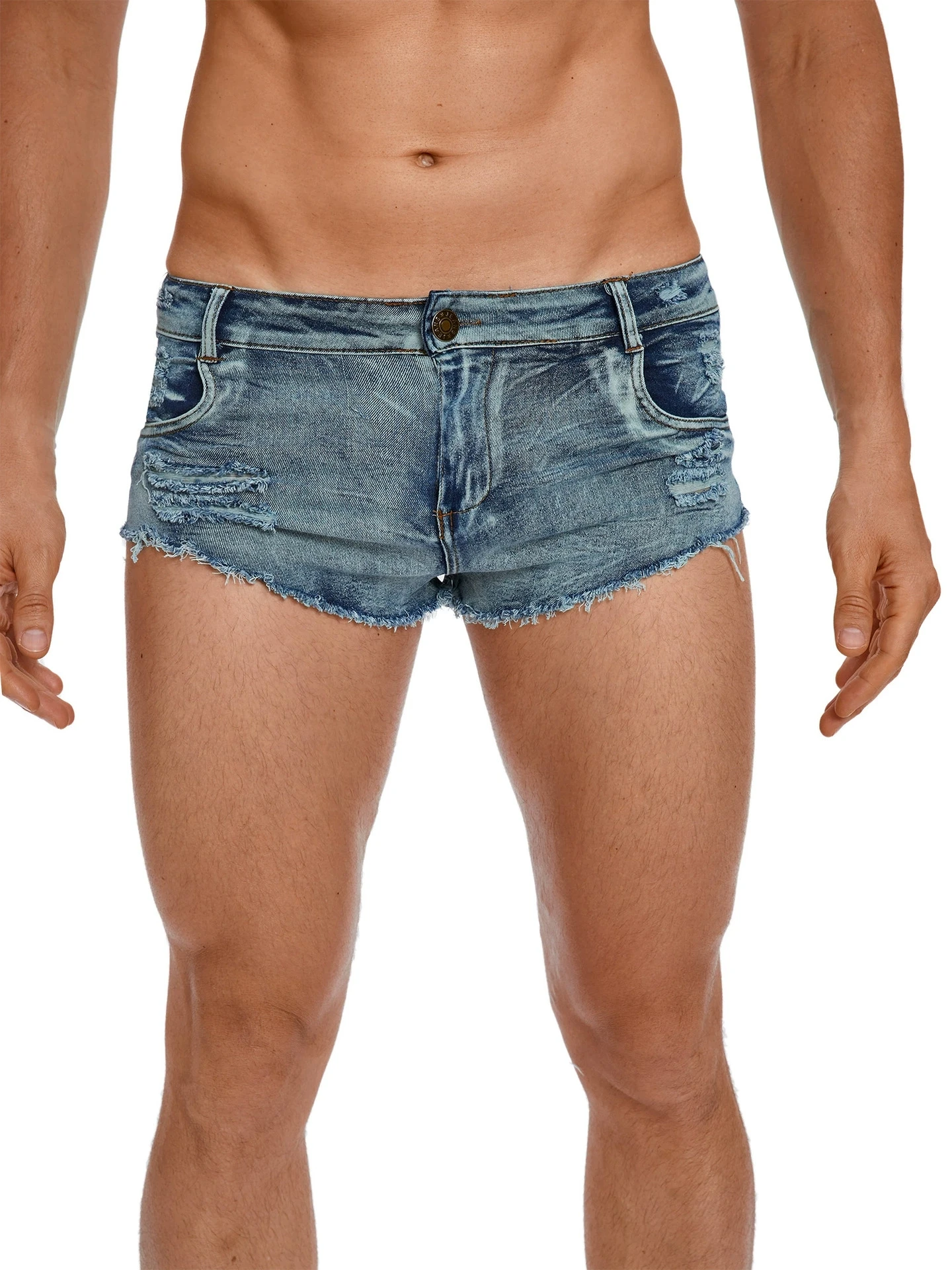 Men's Low Waist Jeans Shorts F - Vintage Summer Clothing Men recension och pris