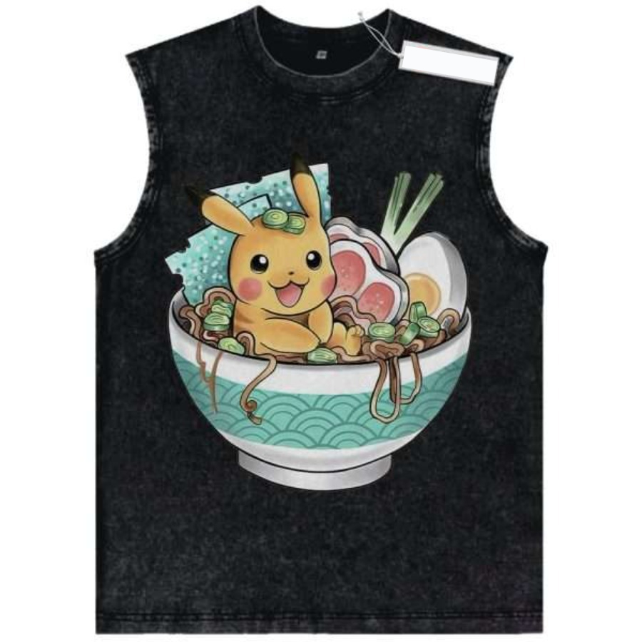 Vintage Washed Pokemon Tank To - Vintage Summer Clothing Men recension och pris