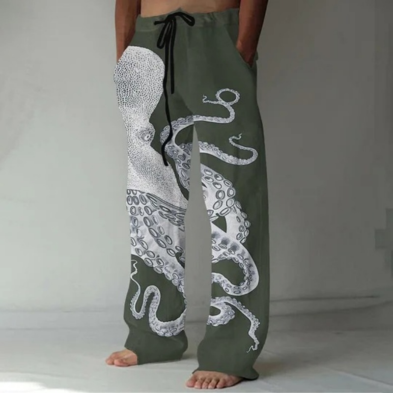 Japanese Art Octopus Graphic P - Vintage Summer Clothing Men recension och pris